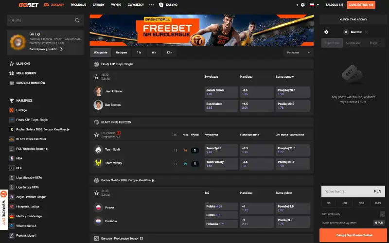 Zakłady sportowe w GGbet